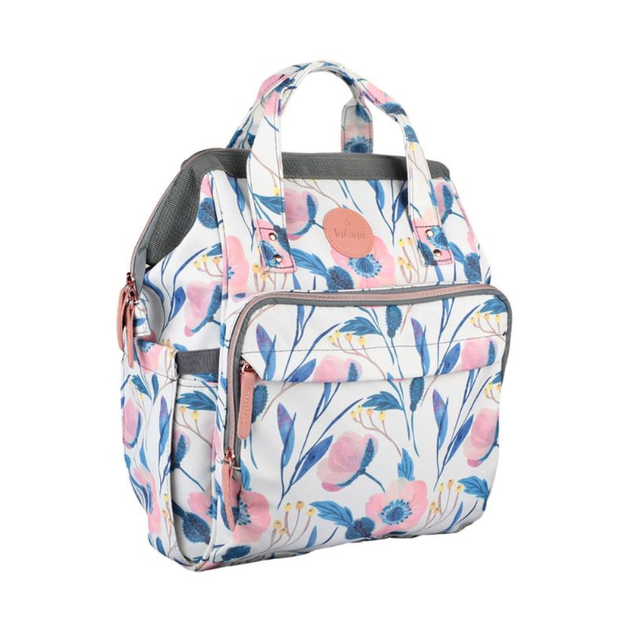 Mochila Pañalera Open Floral Multicolor