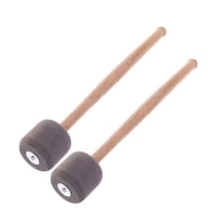 Bothyi - 2 Mazos De Bombo Con Mango De Madera Para Banda De Instrumentos De Percusión Solo Gris