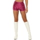 thumbnail image 1 of INSPIRE CHIC Pantalones Cortos de Mujer con Lentejuelas Brillantes de Tiro Medio Sólido Brillo Coctel Cintura Elástica Hot Pink L, 1 of 6