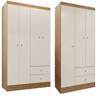 Movelaria - Combo Closet Versa 4 Puertas + Closet Versa 3 Puertas Off White K4232
