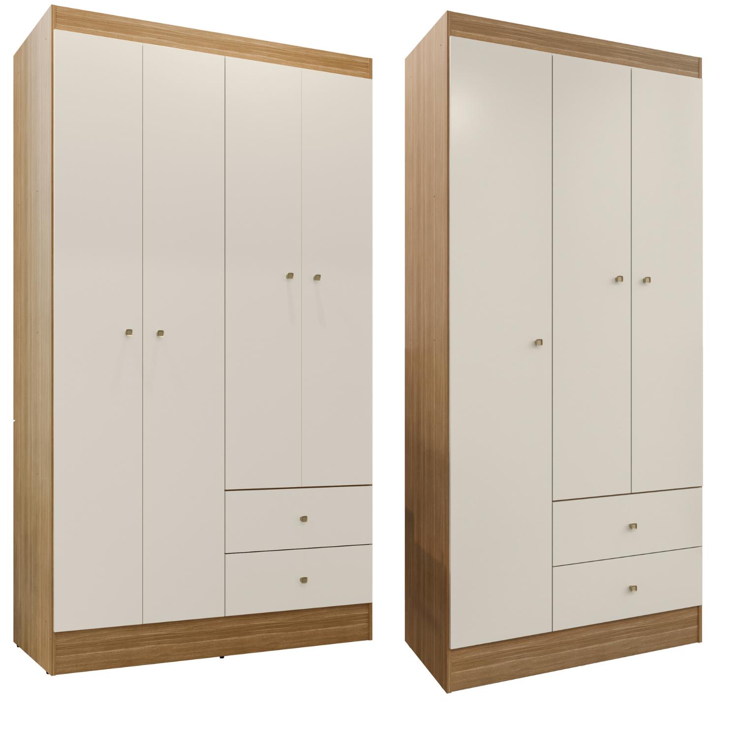 Movelaria - Combo Closet Versa 4 Puertas + Closet Versa 3 Puertas Off White K4232