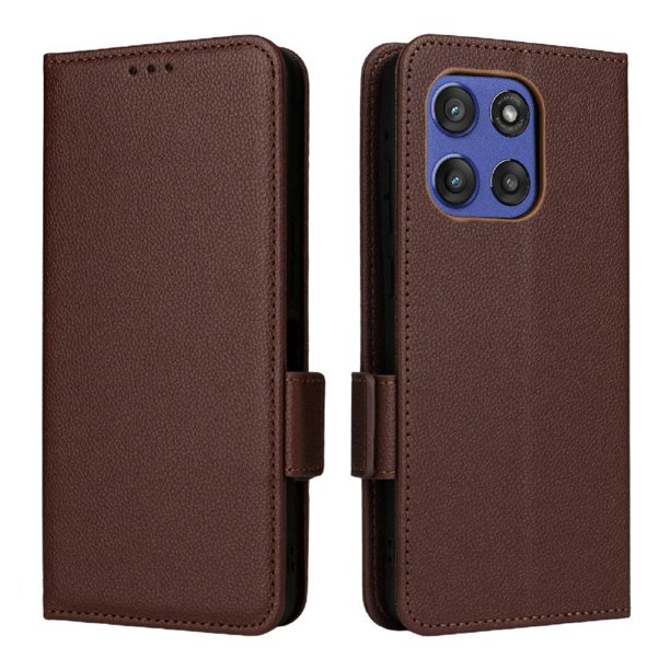 Funda Cartera para Motorola Moto Edge 60 Stylus Tapa Flip con Ranuras y Soporte Marrón
