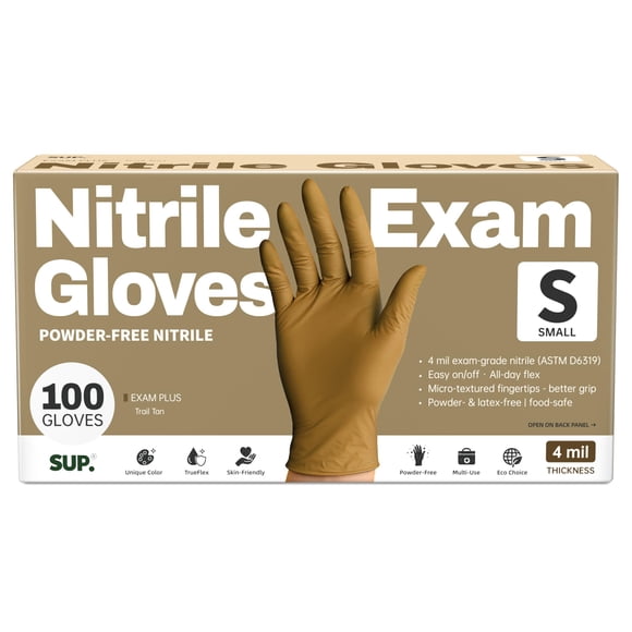 Guantes de Nitrilo Supmedic 100 uds (S) Trail Tan sin polvo