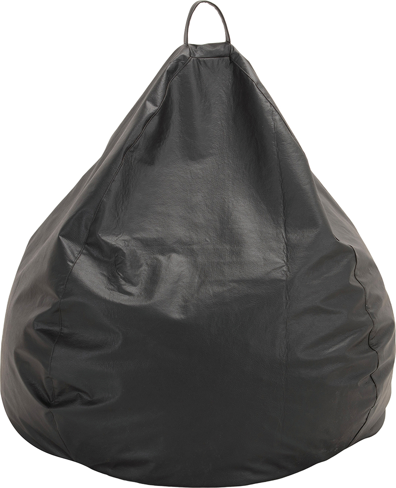 Máxima Design - Pouf Pera Infantil Negro Eco Cuero 60X50X50 Cm