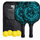 thumbnail image 4 of Paletas de Pickleball, juego de superficie de fibra de vidrio con raquetas aprobadas por la USAPA, juego de paletas de Pickleball para hombres y mujeres, 4 of 5