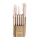 thumbnail image 1 of Juego de bloques de cuchillos Farberware Acacia, 15 piezas, rosa y dorado, 1 of 7