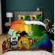 thumbnail image 2 of LGBT Rainbow Quilt Duvet Cover Set Soft Bedroom Decor Pillowcase 3-Piece Bedding Set, 2 of 5