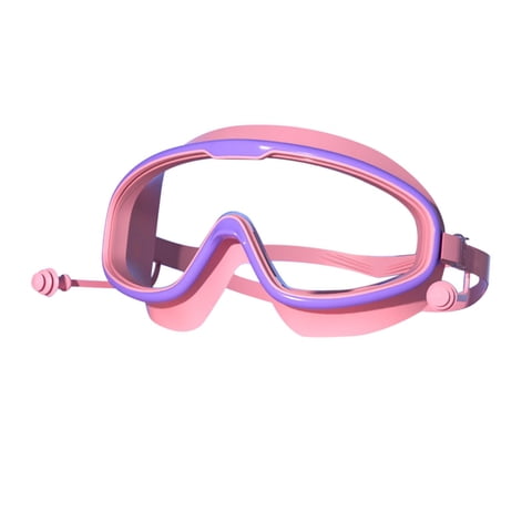 Ioensy - Gafas De Natación Para Niños, Gafas De Natación A Prueba De Fugas Para Piscina, Snorkel, Buceo, Color Morado Y Rosa