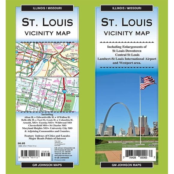 MAPAS GM Johnson Mapa Regional de St. Louis y Alrededores