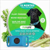 Placa De Identificación Para Perros Furlife Azul Impermeable Para Prevenir Pulgas Y Garrapatas