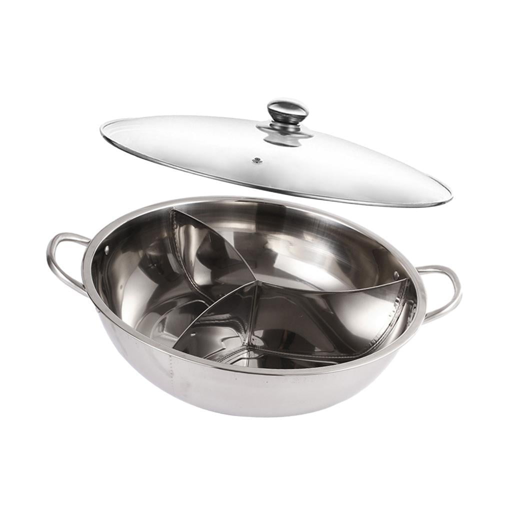 Magideal - Olla Caliente Shabu Shabu De Acero Inoxidable, Olla De Mesa, Olla De Mandarín, Utensilios De Cocina Japoneses, Olla Caliente, Utensilios De , 31.2 Cm 312 Cm