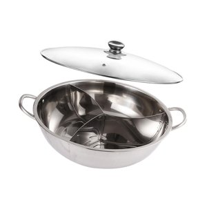 Magideal - Olla Caliente Shabu Shabu De Acero Inoxidable, Olla De Mesa, Olla De Mandarín, Utensilios De Cocina Japoneses, Olla Caliente, Utensilios De , 31.2 Cm 312 Cm