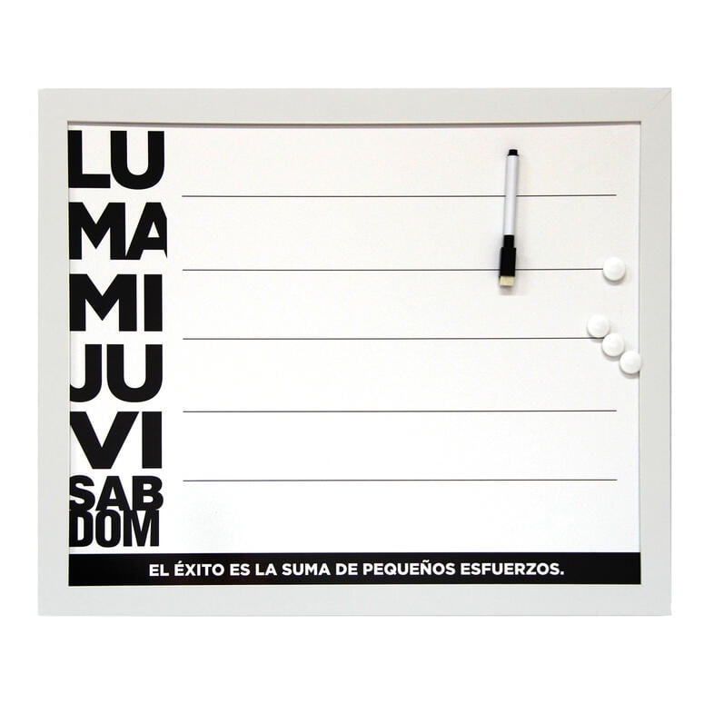 Vgo - Pizarra Plastica 40x50 Cm Work Blanco 44