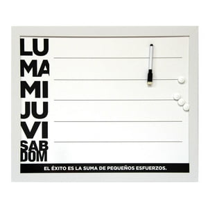 Vgo - Pizarra Plastica 40X50 Cm Work Blanco 44