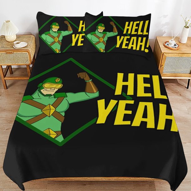 Kite Man Hell Yeah Bedding Sets Ultra Soft Skin-Friendly Duvet Cover 3 Piece, Cute Comforter Cover Bed Set for Boys Girls Kids