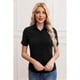 thumbnail image 2 of Blusa Mujer Manga Corta Elasticada Lisa Botones Formal 0057, 2 of 4
