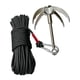 thumbnail image 3 of Gancho de agarre con cuerda, gancho de anclaje, garra de tigre volador, gancho de acero inoxidable de 4 , garra de escalada para senderismo, act Negro, 3 of 5