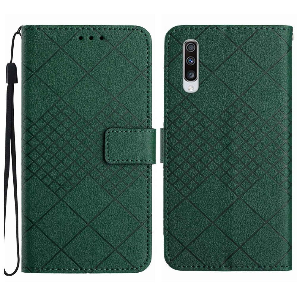 Foxdock - Funda Tipo Cartera Para Samsung Galaxy A70/a70s Con Soporte Y Correa, Interior Tpu Antirrayas Verde