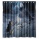 thumbnail image 1 of Cortina de ducha de fantasía nocturna con ganchos, tamaño 66 x 72 pulgadas, 1 of 3