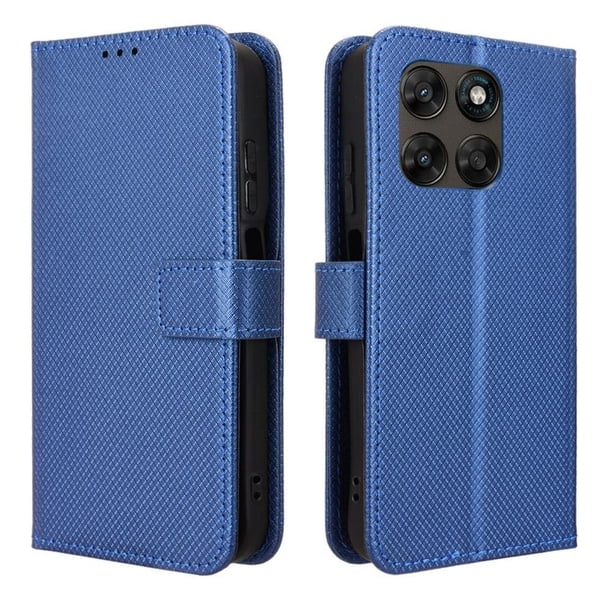 Funda Billetera para Motorola Moto G15 4G con Ranuras y Soporte Azul