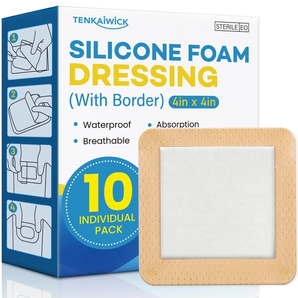 Apósito para heridas TENKAIWICK 10 cm × 10 cm paquete de 10 impermeable