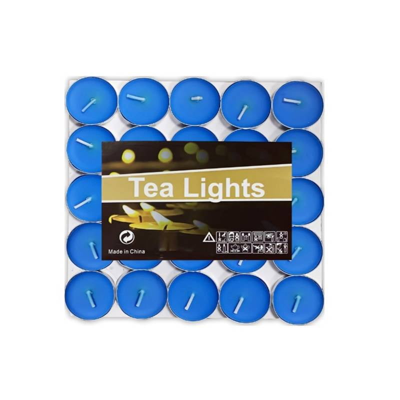 Genmérico - Set De 50 Velas Decorativas Azules