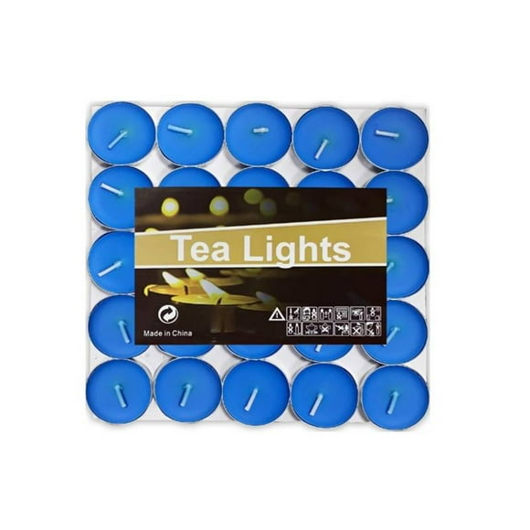 Set De 50 Velas Decorativas Azules