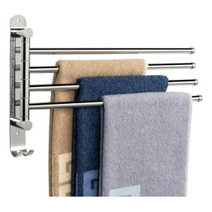 Genérica - Colgador De Toalla Acero Inoxidable 304 4 Brazos 180 Grados Baño