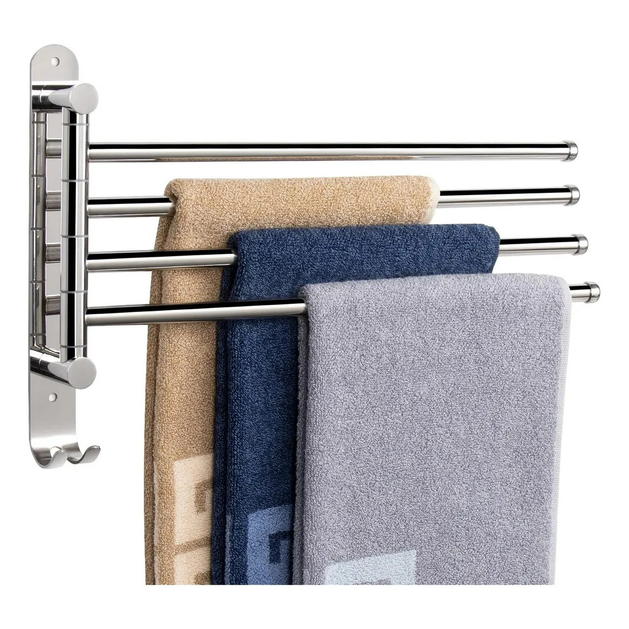 Genérica - Colgador De Toalla Acero Inoxidable 304 4 Brazos 180 Grados Baño
