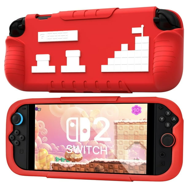Funda protectora delgada para Nintendo Switch 2, funda antideslizante y a prueba de golpes de silicona suave con agarre ergonómico, diseño bonito