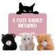thumbnail image 2 of Peluche PREXTEX de peluche para gatos con 3 gatos y gatitos, 2 of 6