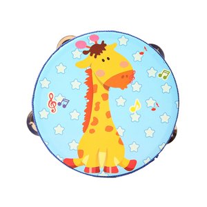 Magideal - Pandereta De Mano De Madera De Doble Fila, Instrumentos De Percusión, Tambor De Mano, Juguete Educativo Para Juegos, Juguetes, Karaoke, Niños Pequeños 15 Centímetros