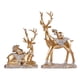 thumbnail image 3 of Figuras De Amantes De Los Renos Decoración Acentos Estatuas De Ciervos De Resina Para Chimenea Aureate, 3 of 3