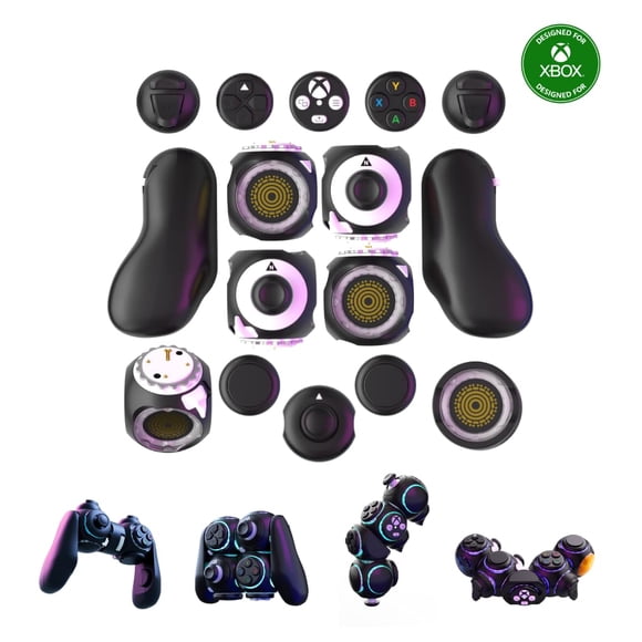 Controlador de juegos modular ByoWave Proteus con más de 15 piezas