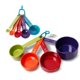 thumbnail image 1 of Juego de tazas y cucharas medidoras Farberware de plástico colorido de 9 piezas, 1 of 5