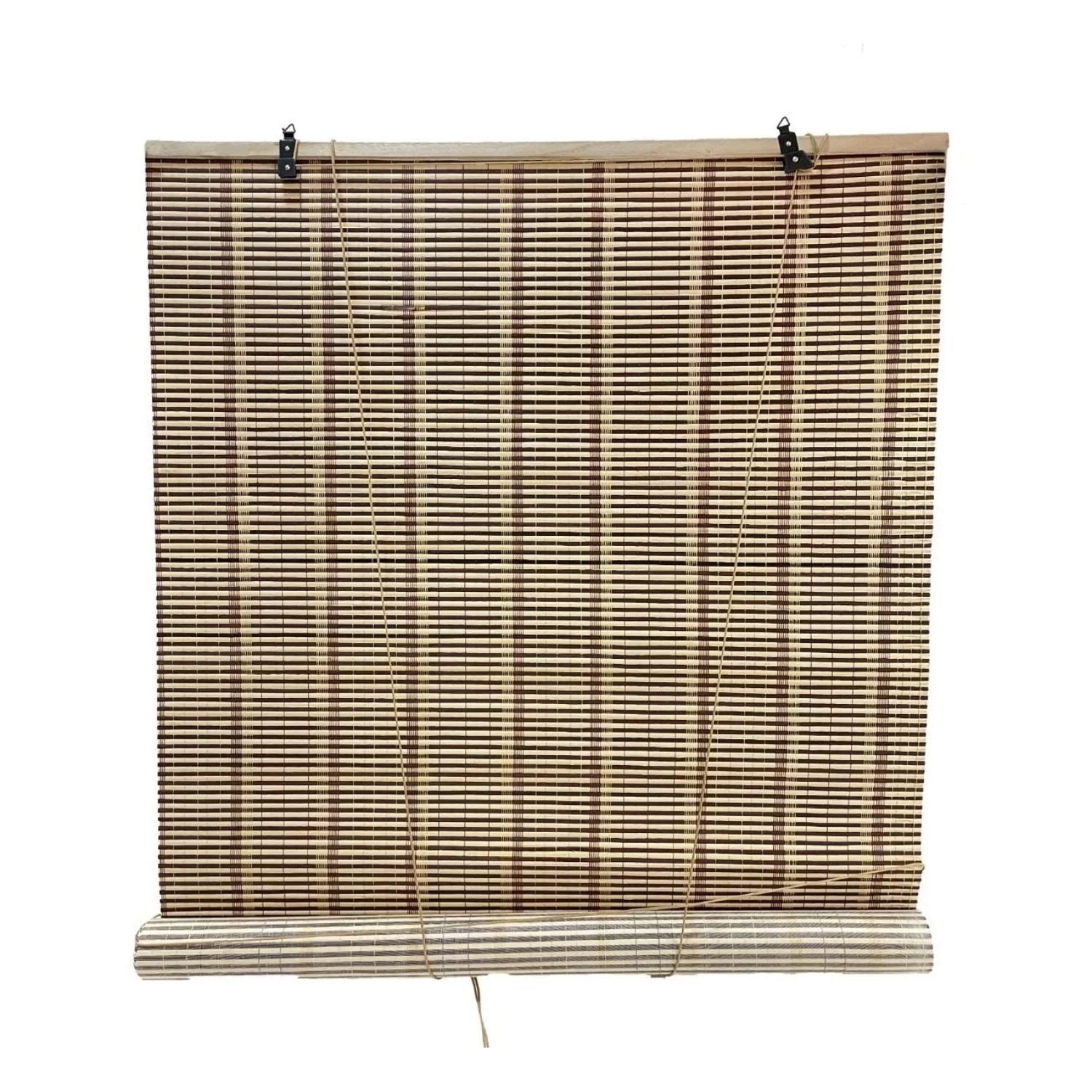 Importclick - Cortina Persiana Roller Enrollable Bambú Chocolate 120x180 Cm
