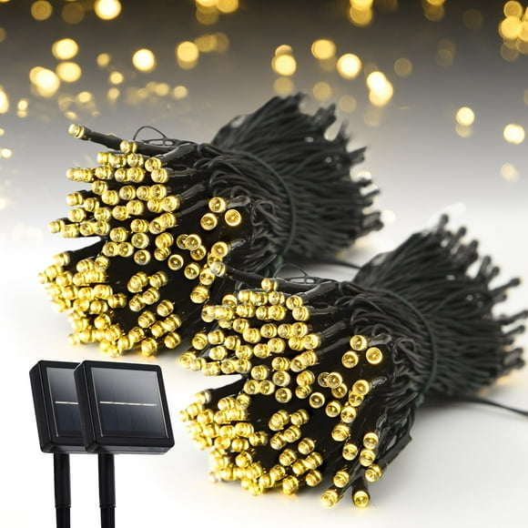 Cadena de luces solares Lycklig 400 LED, 50 m, resistente al agua, 8 modos