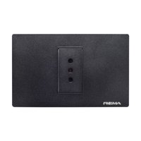 Enchufe Simple Línea Arrayán Negro - Rema