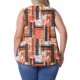 thumbnail image 3 of Agnes Orinda Women's Plus Size Boho Tank Tops Sin Mangas con Cuello Redondo Plisado Dobladillo Curvado Casual de Playa Camiseta Flowy 4X Naranja, 3 of 6