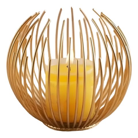 Genérico - Set 2 Portavelas Decorativo Geométrico Soporte Flores Jhn