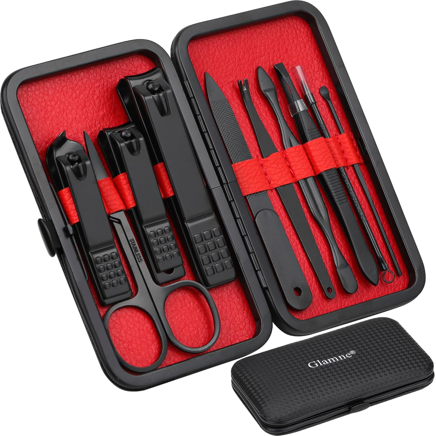 Set De Manicura Glamne Professional De Acero Inoxidable 10 En 1