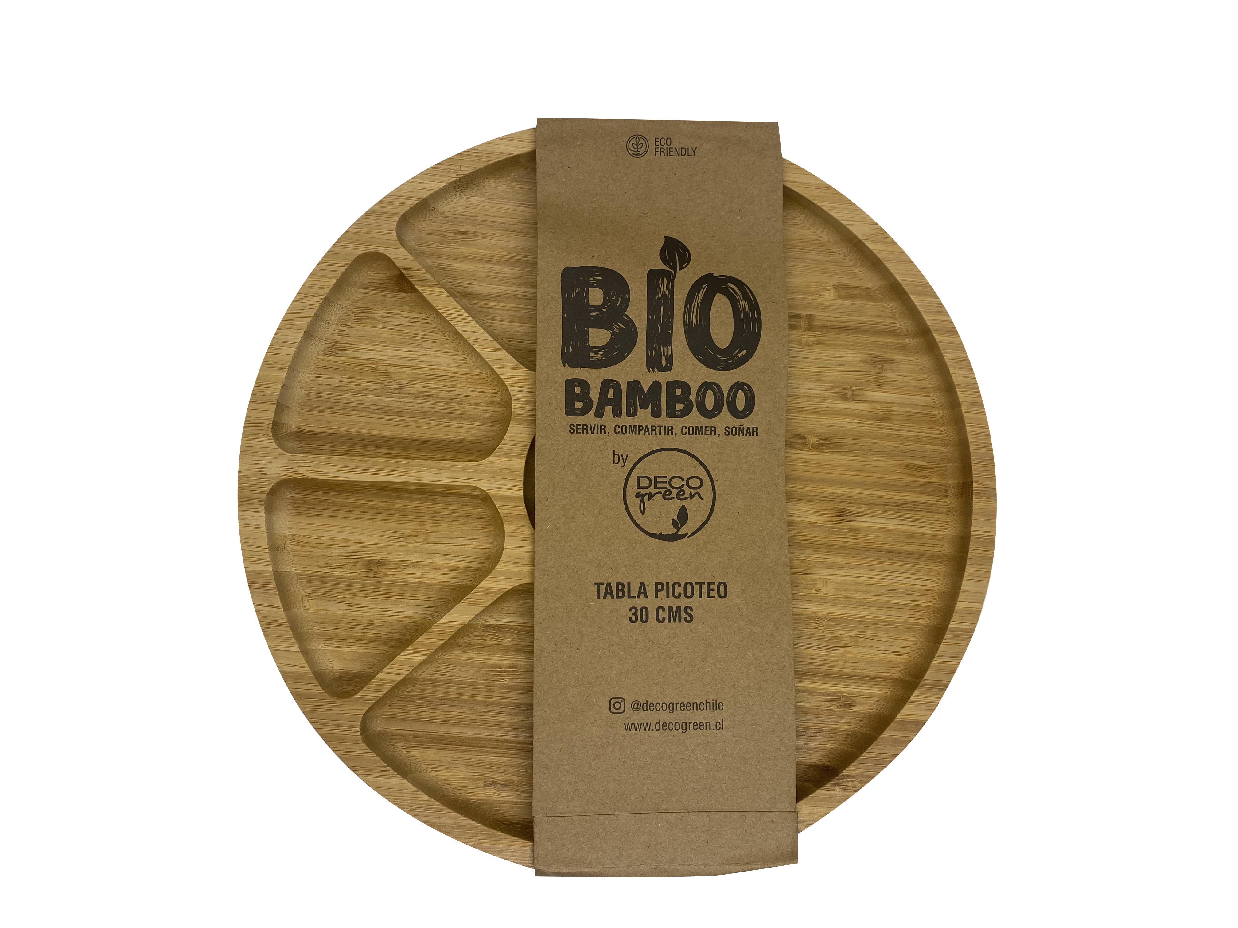 Decogreen - Tabla Picoteo Bio Bamboo 30Cm