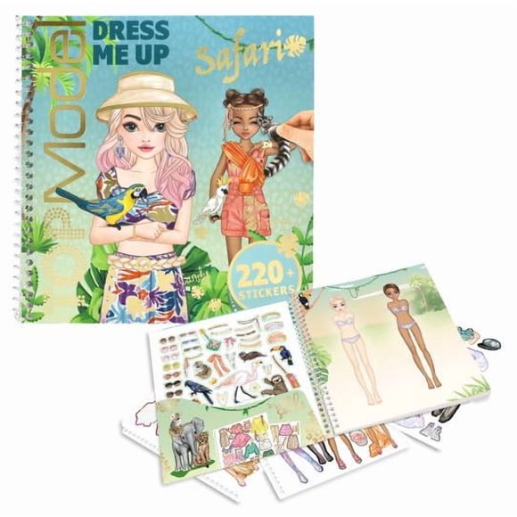 Cuaderno Dress Me Up Safari Con 11 Hojas De Sticker Topmodel