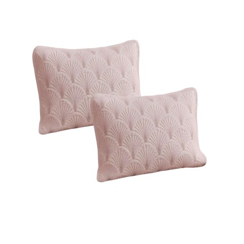 Genérico - Pack De 2 Fundas De Cojin Serie Abanico 30X50 Cm Rosa