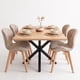 thumbnail image 5 of Comedor Mesa Greta Wood 140x90 | Pata Negra + 4 Sillón Rubik Lino Beige, 5 of 5