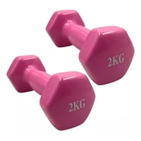 Linea Sport - Par De Mancuernas 2Kg C/U Total 4Kg Hexagonales De Vinilo