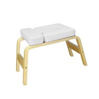 Ioensy - Banco De Soporte Para La Cabeza De Yoga Con Marco De Madera 200 Kg Silla De Inversión De Yoga Con Cojinete De Carga Blanco