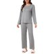 thumbnail image 1 of INSPIRE CHIC Conjuntos de Pijama para Mujer de Manga Larga Ropa de Dormir Cómoda Conjunto de 2 Piezas para Otoño Invierno 2026 X-Large Gris Oscuro, 1 of 6
