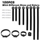 thumbnail image 2 of Bridas Reutilizables 100 Unidades Nailon Negro 10+15+20+25 Cm, 2 of 8