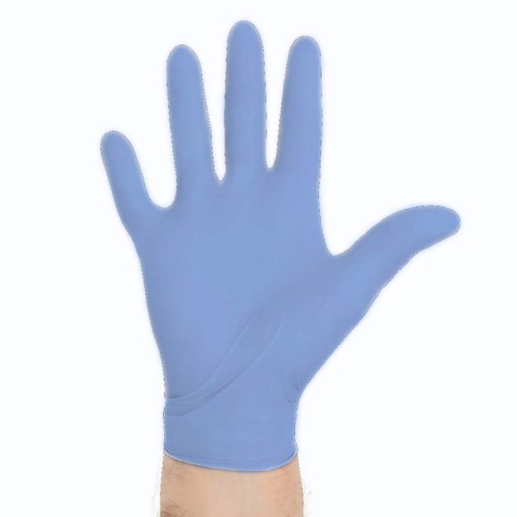 Guantes HALYARD AQUASOFT Nitrile Exam, sin polvo, 3,1 mil, azules